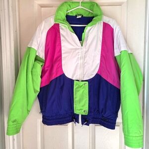 Vintage Retro Colorblock Winter Jacket